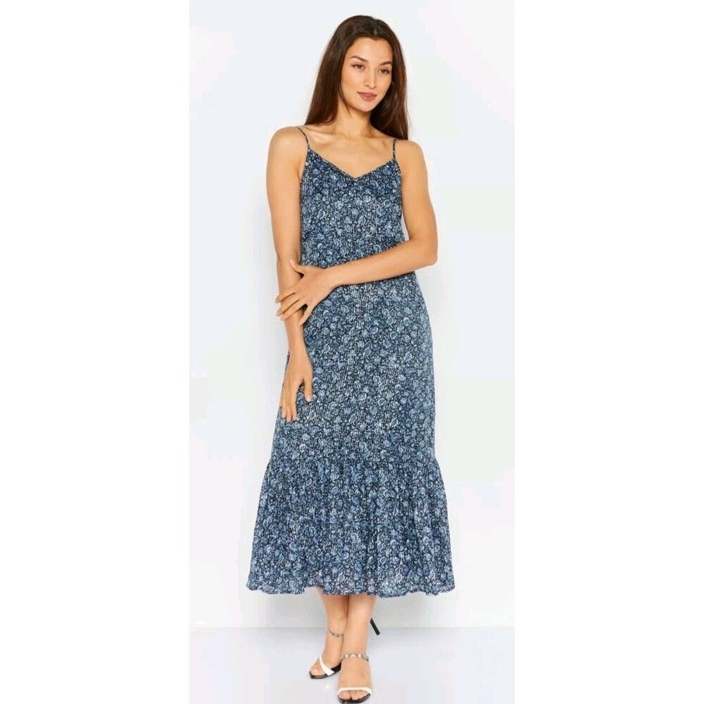 Michael Kors Metallic Floral Jacquard Slip DressWomens XL